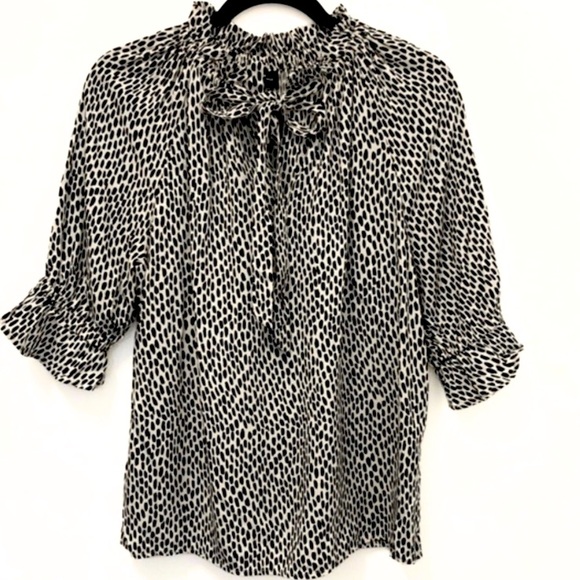 Who what wear leopard animal print short sleeve pullover blouse top-size XXL - Picture 5 of 12